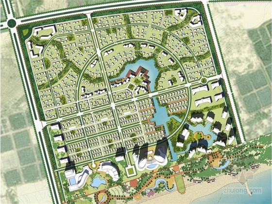高端居住区景观概念资料下载-[三亚]滨水现代生态高端居住区概念性规划设计方案