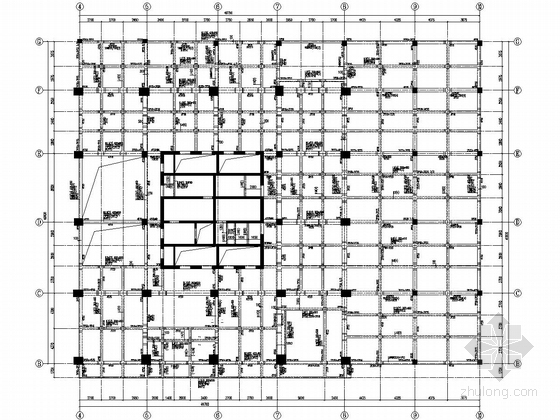 [重庆]40层框架核心筒结构单体写字楼结构施工图（152米）-裙房4.50层 梁平法施工图