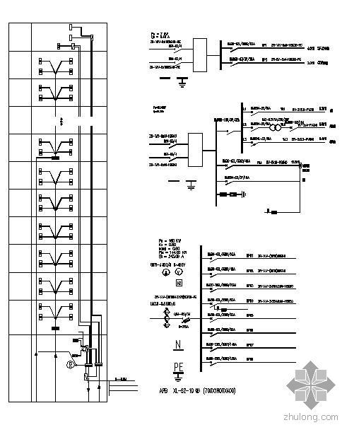 大学城管道系统图资料下载-配电系统图