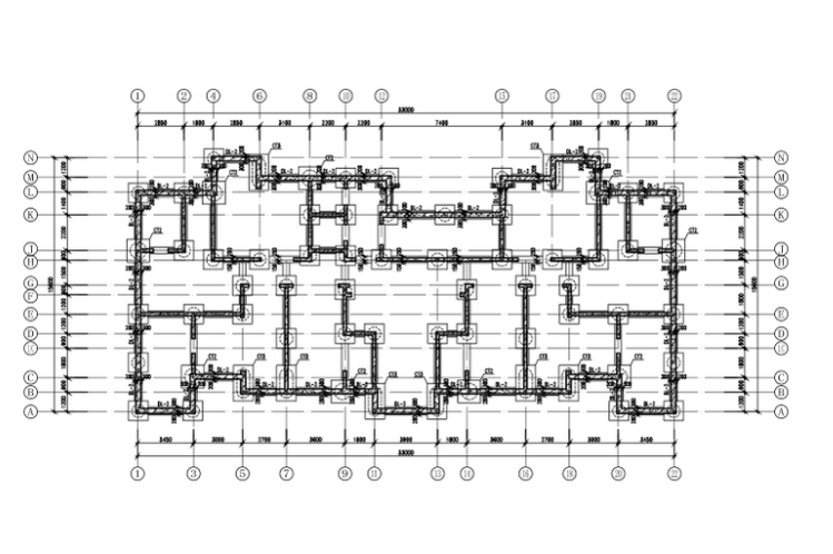 住宅楼梯cad平面图资料下载-33层纯剪力墙结构住宅结构施工图（CAD、22张）