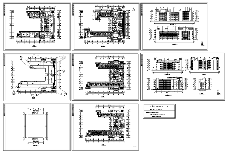 某医院室内设计装修全套施工图含总图（45张）-病房楼总览图