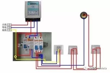 漏电断路器接线资料下载-空调漏电保护器接线安装