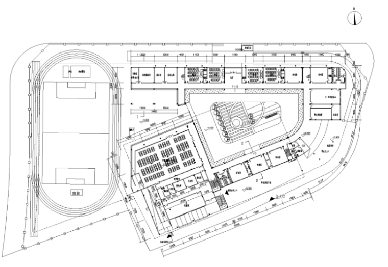 [江苏]常州中央花园小学建筑设计方案文本     -一层平面图