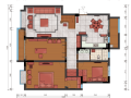 [南京]中式风格别墅室内空间设计施工图（含实景图）