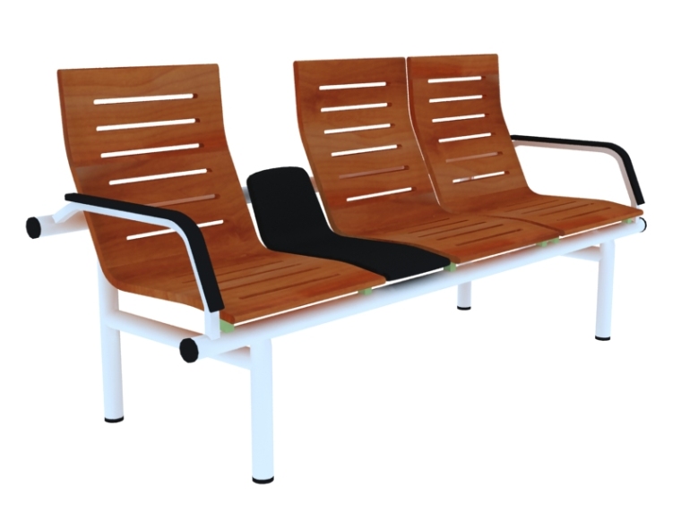 SKP中式座椅模型资料下载-公用座椅3D模型下载