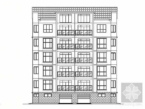 轴侧剖面图资料下载-某五层住宅楼建筑施工图（含轴侧建模）