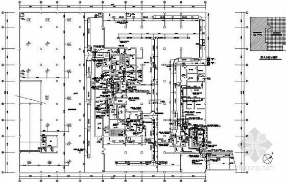 工业建筑设备地下室消防资料下载-某地下室通风消防平面图