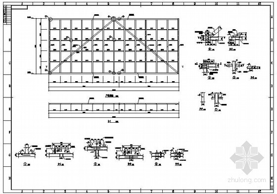 屋面广告牌节点资料下载-某广告牌排架节点构造详图