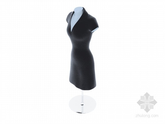 服装展台3d模型资料下载-服装模特展示3D模型下载