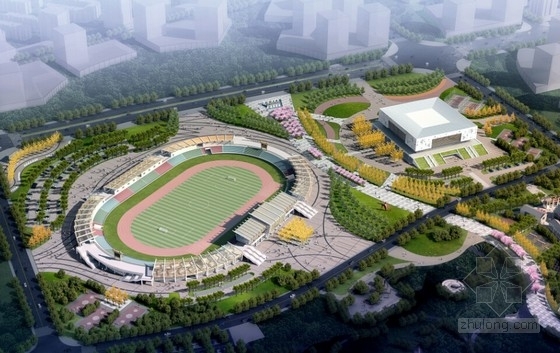 3000座体育馆施工图资料下载-[贵州]城市核心3000座体育场馆建筑施工图（含效果图及全专业CAD）