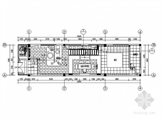 建筑施工图设计茶馆资料下载-[原创]福州与世隔绝韵味茶馆室内施工图（含效果图）