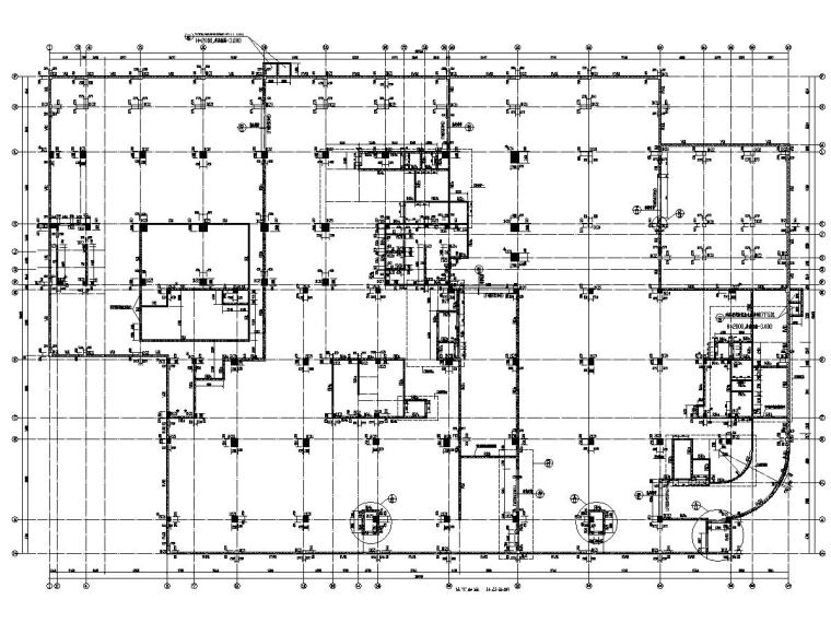 地上单层门式刚架结构仓库结构施工图-地下室墙、柱结构图