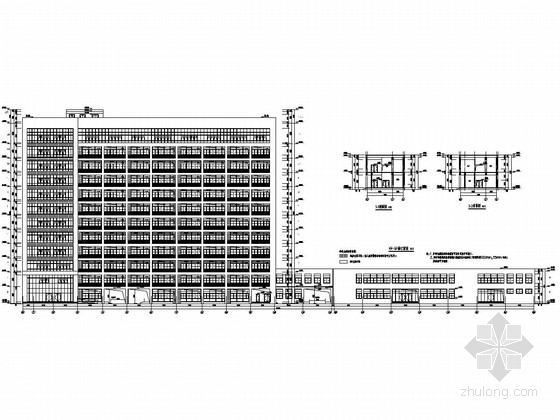 12米框架资料下载-[综合教学楼]安徽12层框架剪力墙结构综合楼结构施工图（含详细建筑图）