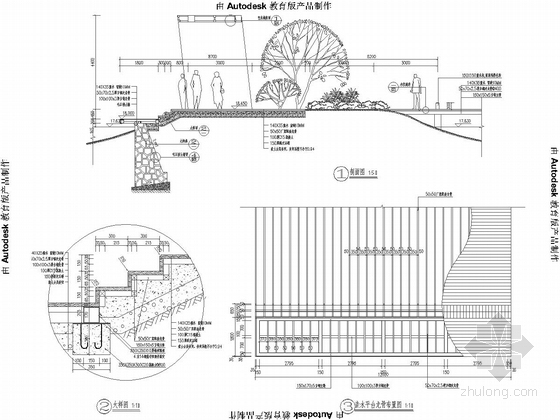 [湖北]滨湖公园景观规划设计施工图-异形构架施工详图