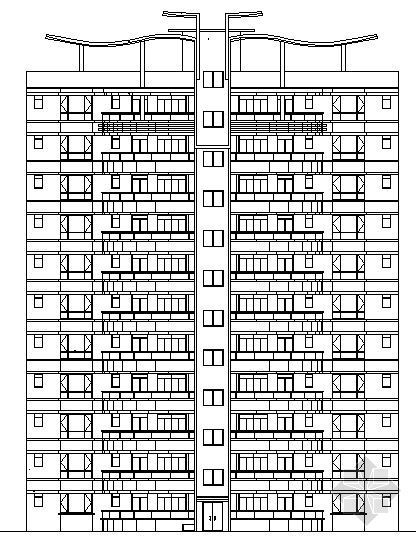 十二层商主楼建筑施工图资料下载-某十二层商住楼建筑施工图