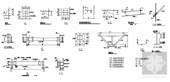 钢结构桁架厂房剖面图资料下载-某40m钢结构厂房结构设计图