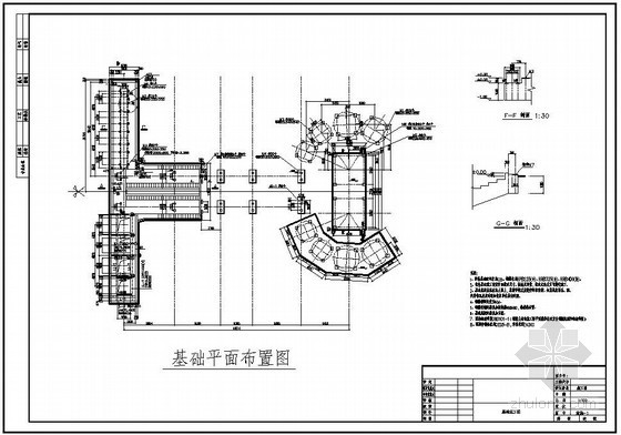 砼搅拌站基础设计资料下载-某混凝土搅拌站基础构造详图