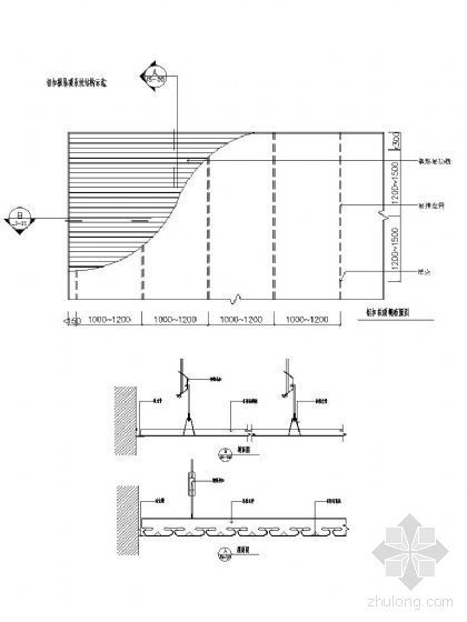 外挂铝扣板CAD资料下载-铝扣板吊装详图