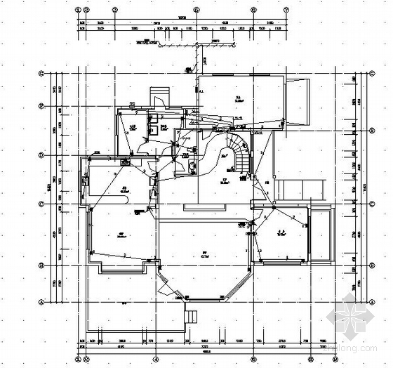 250平米小区别墅户型资料下载-某小区别墅电气图纸