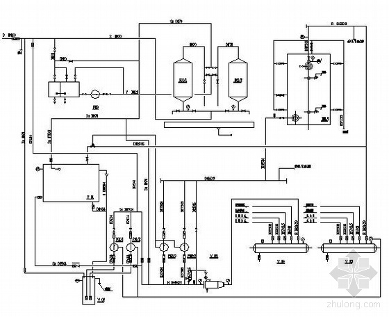 3吨燃气热水锅炉房资料下载-某20t热水锅炉房设计图