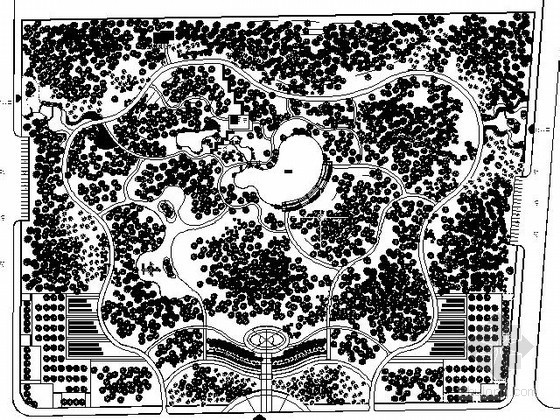 公园种植平面图资料下载-[长春]某公园景观种植施工图设计