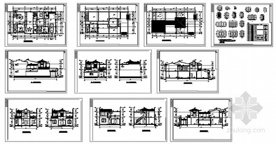 某仿古四合院民居建筑方案图-总图 