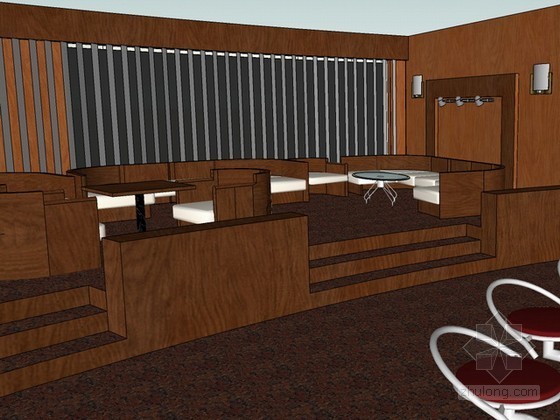 3Dmax效果图咖啡馆资料下载-休闲咖啡厅sketchup模型下载