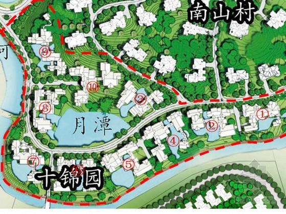 河道景观方案汇报资料下载-中式别墅景观设计汇报方案