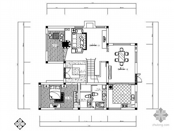 三层别墅设计外观图纸资料下载-某三层别墅设计施工图
