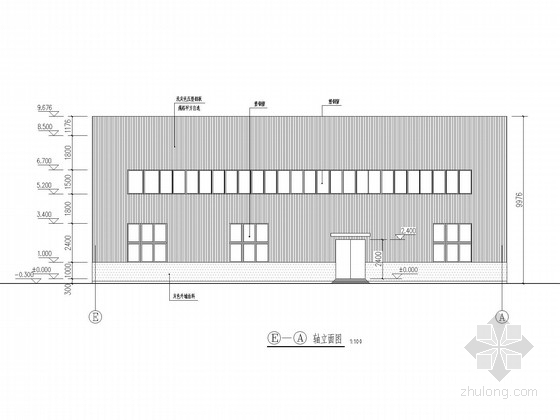 25米轻钢结构厂房图纸资料下载-25米跨带吊车门式刚架厂房结构施工图(含建施)