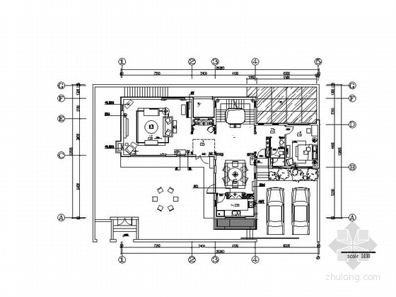 别墅室内设备资料下载-[北京]原创美式乡村风格双层别墅室内设计施工图（含实景图）