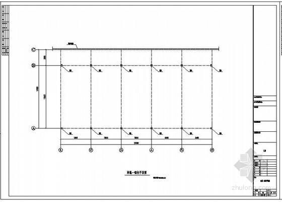 12米单跨度钢结构资料下载-某12米单坡雨篷结构设计图
