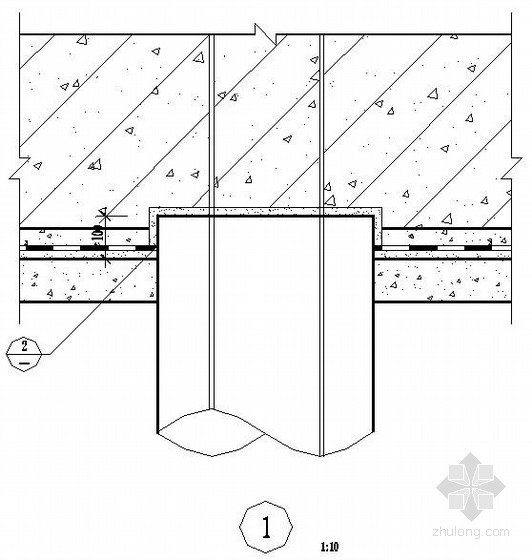 地下室顶板防水做法构造图资料下载-地下室桩头防水构造节点图