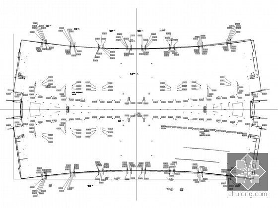 大型机场照明工程设计施工图纸115张-主楼三层灯具简化图