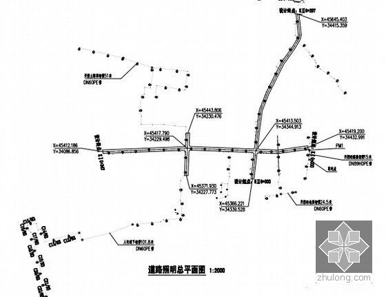 [广东]2015年道路路灯改造工程招标控制价编制实例(含图纸250余张)-道路照明总平面图