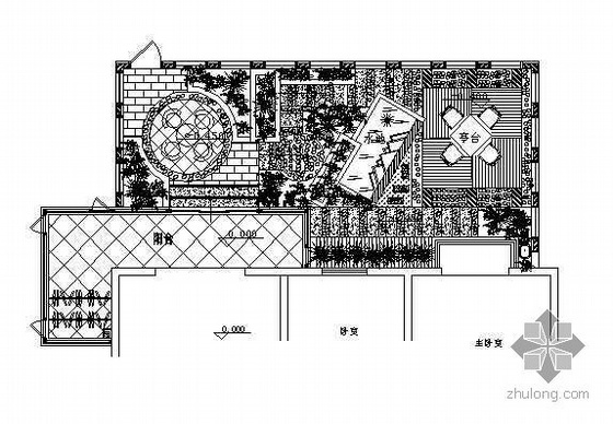 房间平面设计图CAD图资料下载-某花园平面设计图