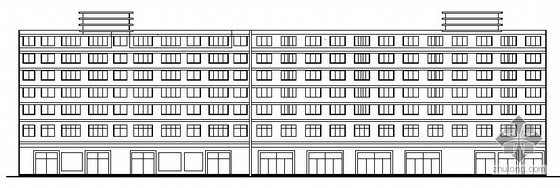 7层综合楼建筑设计图纸资料下载-某沿街七层综合楼建筑设计施工图