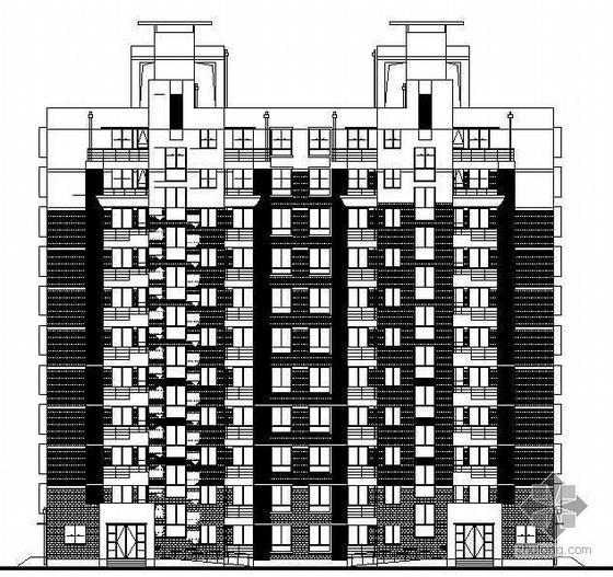 别墅住宅建筑结构水电图资料下载-某十五层住宅楼建筑结构水电施工图