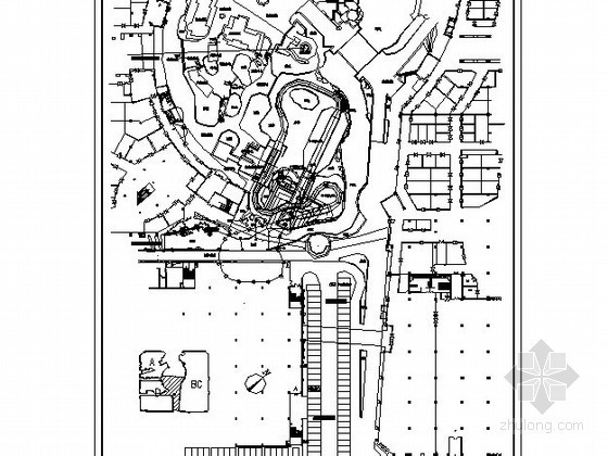大型公园设计cad平面图资料下载-[广东]超大型主题购物公园南加州南区景观设计施工图