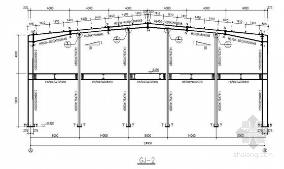 24米钢结构施工图资料下载-[河南]24米垮钢结构厂房结构施工图（原创 双层 独立基础）