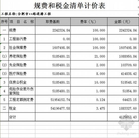 施工决算书资料下载-2008年安徽合肥某路道排工程决算书（清单）