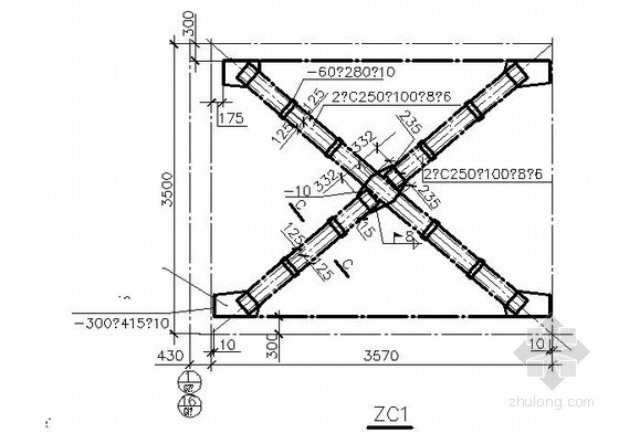 21m基坑支护设计图纸资料下载-21m钢结构连廊详图