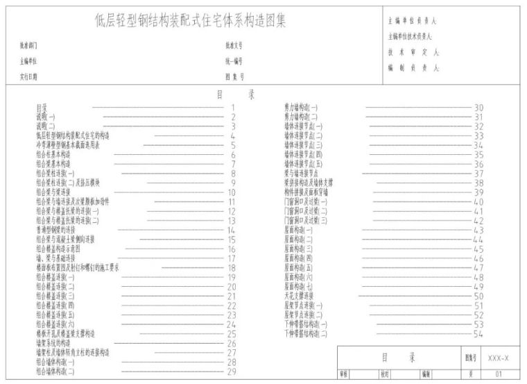 钢桁架结构车棚图集资料下载-低层轻型钢结构住宅体系构造图集