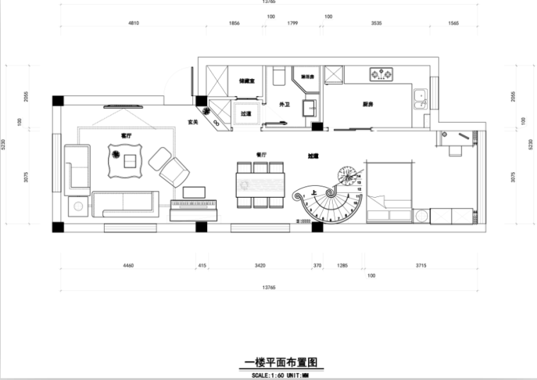 五层住宅带商铺施工图资料下载-[深圳]欧式住宅室内空间设计施工图（含效果图）