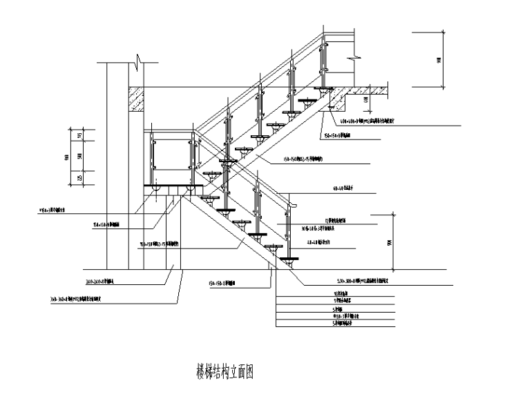 钢结构标准大样图资料下载-钢结构楼梯大样图
