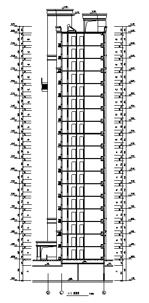 [安徽]2016年某带商业居住区规划设计（含全专业施工图）-5#楼剖面图