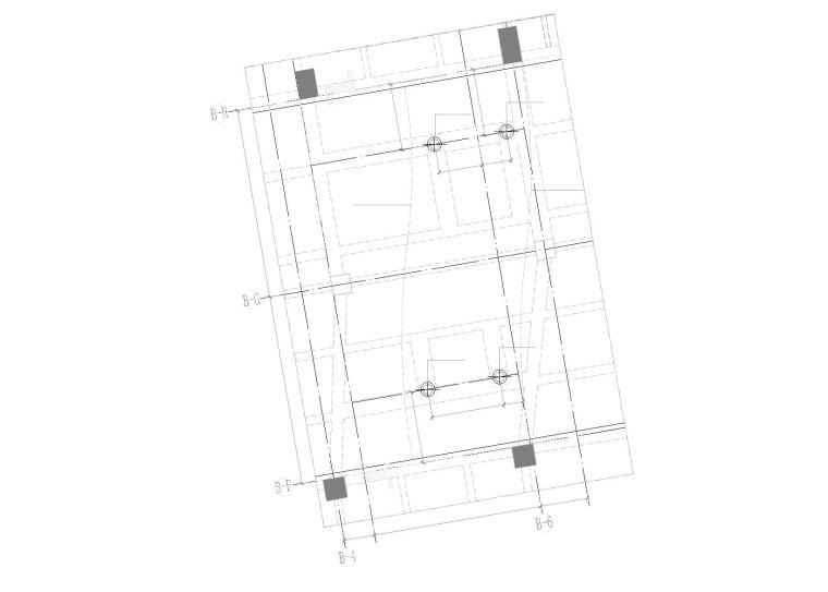 广东利保商贸中心幕墙工程CAD方案图　-1#一层柱布置图