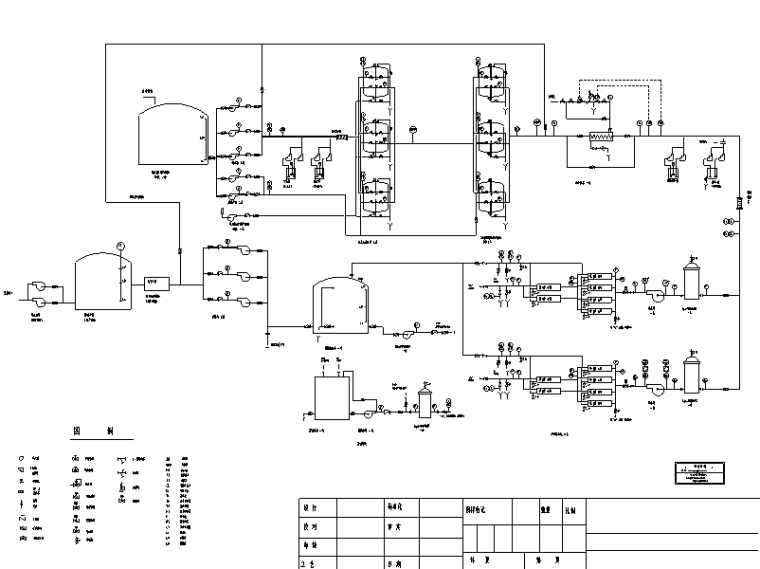 环境工程CAD工艺流程图资料下载-金水纯水系统处理工艺图纸（CAD）