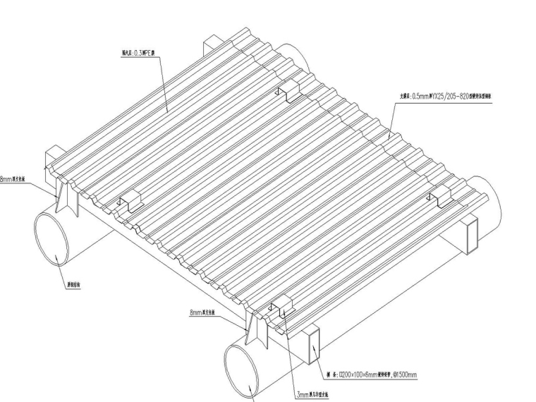 敦煌国际酒店金属屋面系统施工组织设计-底板铺设、隔汽膜的铺设
