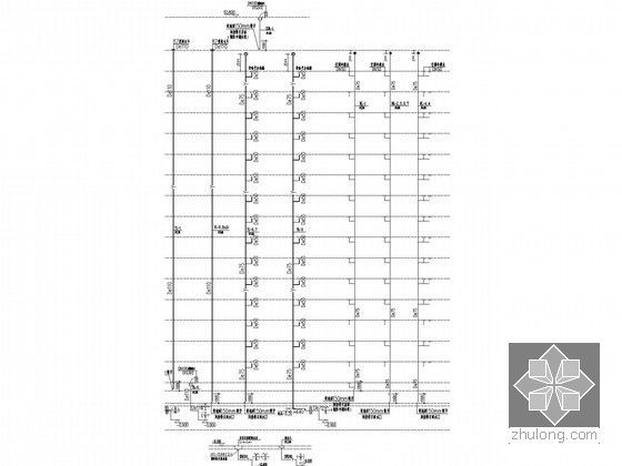 [江苏]100米商业住宅楼给排水图纸（含4栋楼、同层排水）-雨水系统展开图